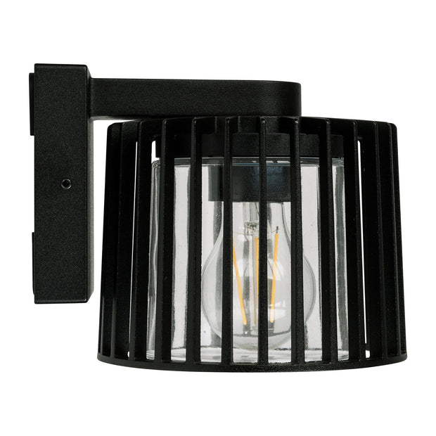 Lumo Aluminium Black Exterior Wall Light IP54