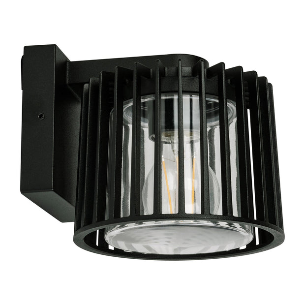 Lumo Aluminium Black Exterior Wall Light IP54