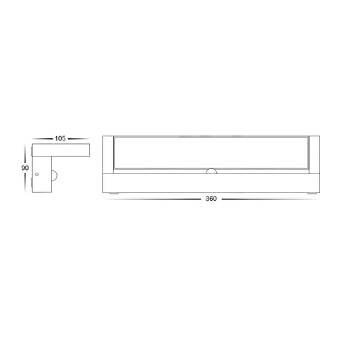 Locu 36w 3CCT LED IP65 Flood Light Black with Sensor