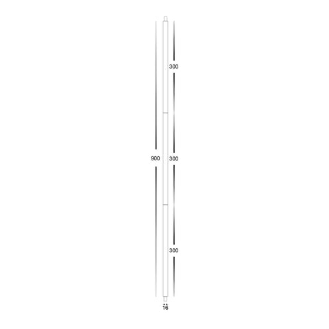 White 900mm (3x300mm) Rod to suit Nella Pendants