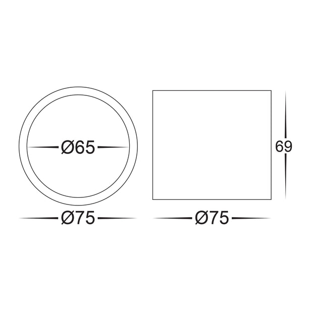 Nella 12v 7w 120° 3CCT LED Black Surface Mount Downlight