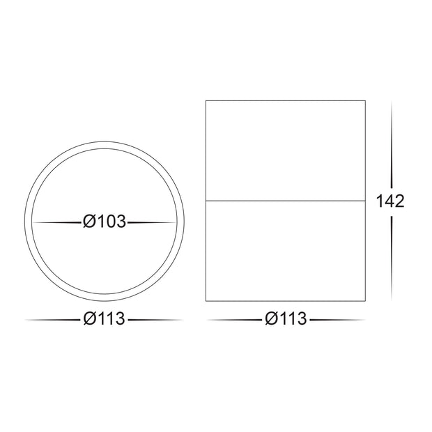 Nella 240v 12w 120° 3CCT Black Surface Mount Downlight C/W Extension