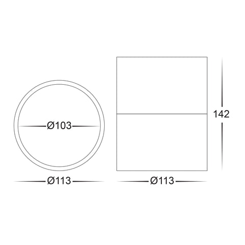 Nella 12v 12w 120° 3CCT Black Surface Mount Downlight C/W Extension