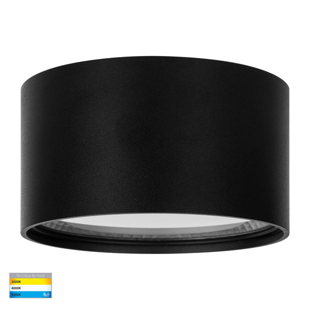 Nella 12v 18w 120° 3CCT Black Surface Mount Downlight