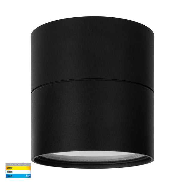 Nella 240v 18w 120° 3CCT Black Surface Mount Downlight C/W Extension