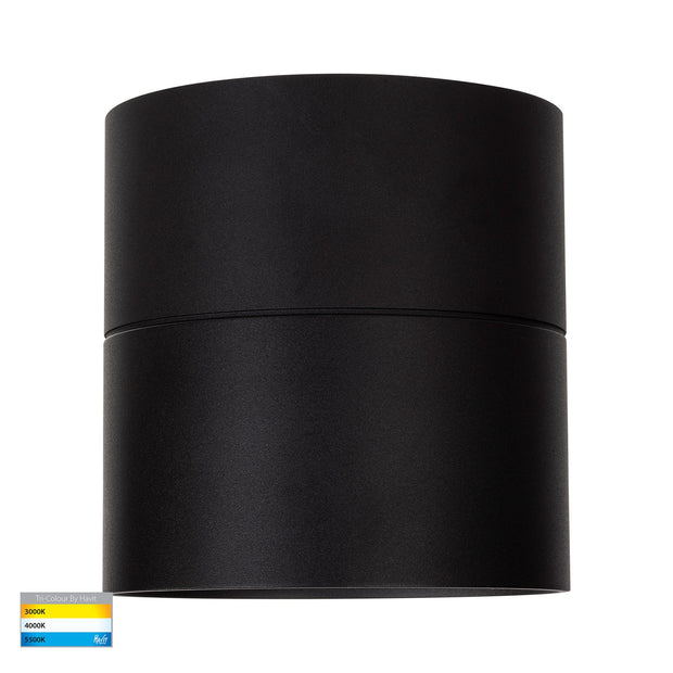 Nella 240v 18w 120° 3CCT Black Surface Mount Downlight C/W Extension
