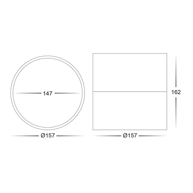 Nella 240v 18w 120° 3CCT Black Surface Mount Downlight C/W Extension