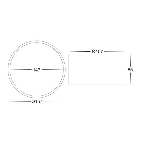 Nella 12v 18w 120° 3CCT White Surface Mount Downlight