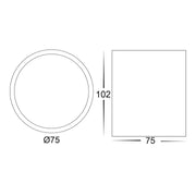 Nella 240v 7w 60° 3CCT Adjustable White Surface Mount Downlight