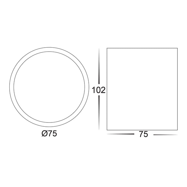 Nella 240v 7w 60° 3CCT Adjustable White Surface Mount Downlight
