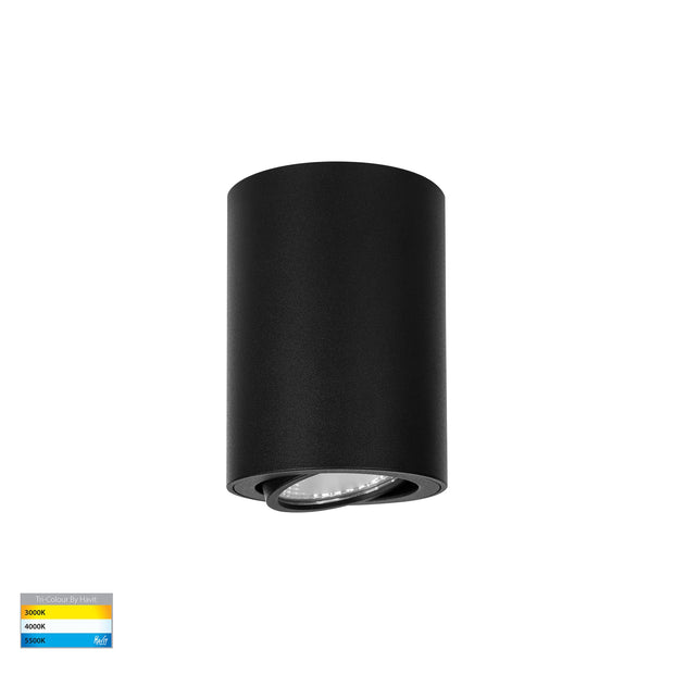 Nella 240v 7w 60° 3CCT Adjustable Black Surface Mount Downlight