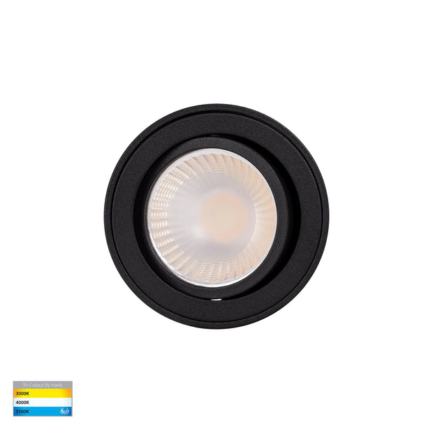 Nella 240v 7w 60° 3CCT Adjustable Black Surface Mount Downlight