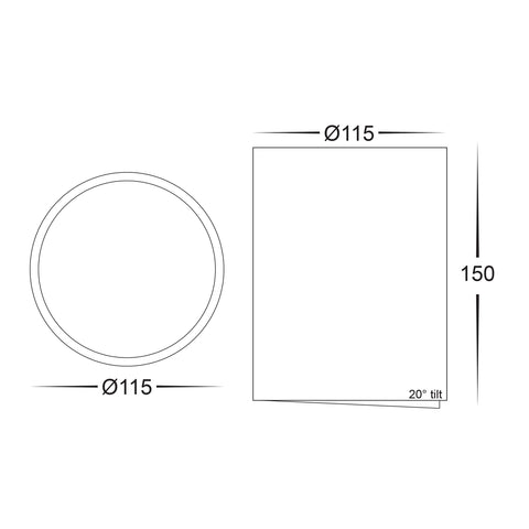 Nella 240v 18w 60° 3CCT Adjustable Black Surface Mount Downlight