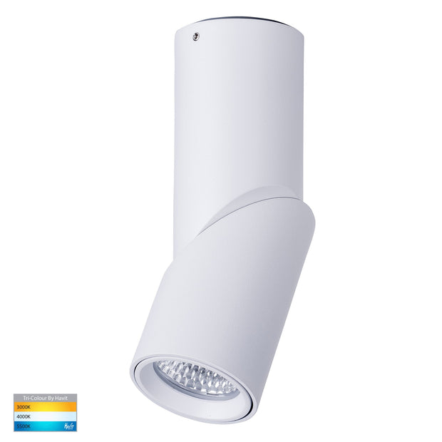 Nella 12v 7w 36° 3CCT Rotatable White Surface Mount Downlight