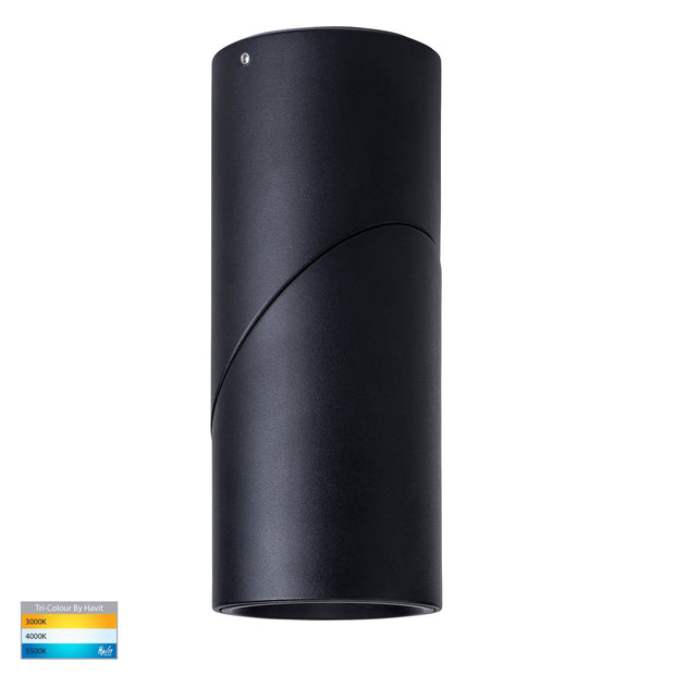 Nella 240v 12w 36° 3CCT Rotatable Black Surface Mount Downlight