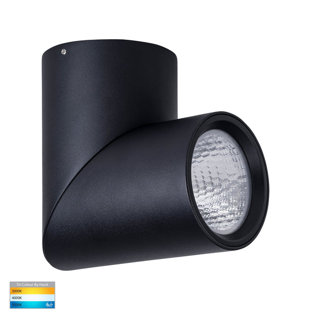 Nella 12v 18w 60° 3CCT Rotatable Black Surface Mount Downlight