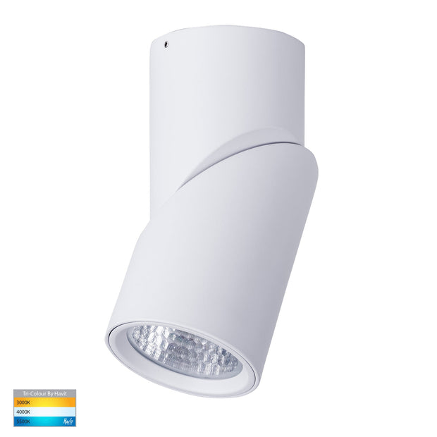Nella 12v 18w 60° 3CCT Rotatable White Surface Mount Downlight