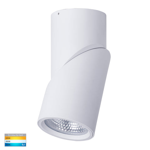 Nella 12v 24w 60° 3CCT Rotatable White Surface Mount Downlight