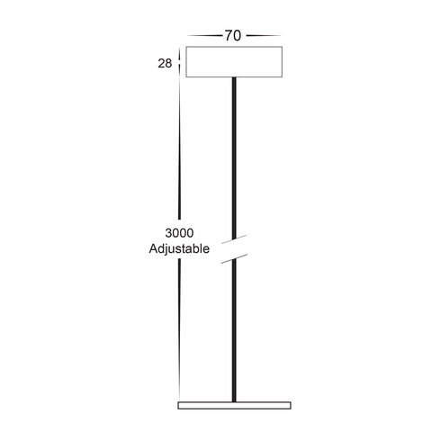 3m Pendant Accessory to convert HV5841S-WHT Models to a Pendant