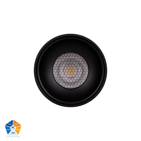 Nella 240v 7w 60° 5CCT Black Surface Mount Downlight