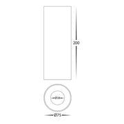 Nella 12v 7w 60° 5CCT Long Black Surface Mount Downlight