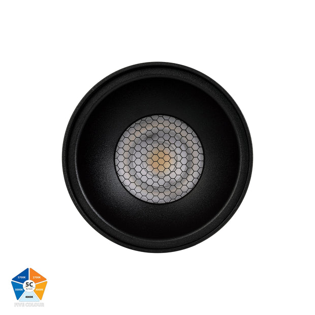 Nella 12v 12w 60° 5CCT Black Surface Mount Downlight
