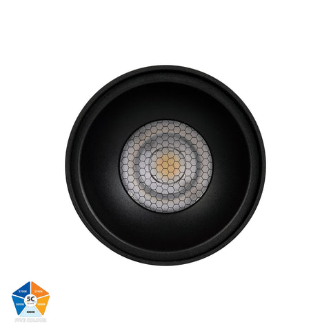 Nella 12v 12w 60° 5CCT Long Black Surface Mount Downlight