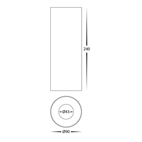 Nella 12v 12w 60° 5CCT Long White Surface Mount Downlight