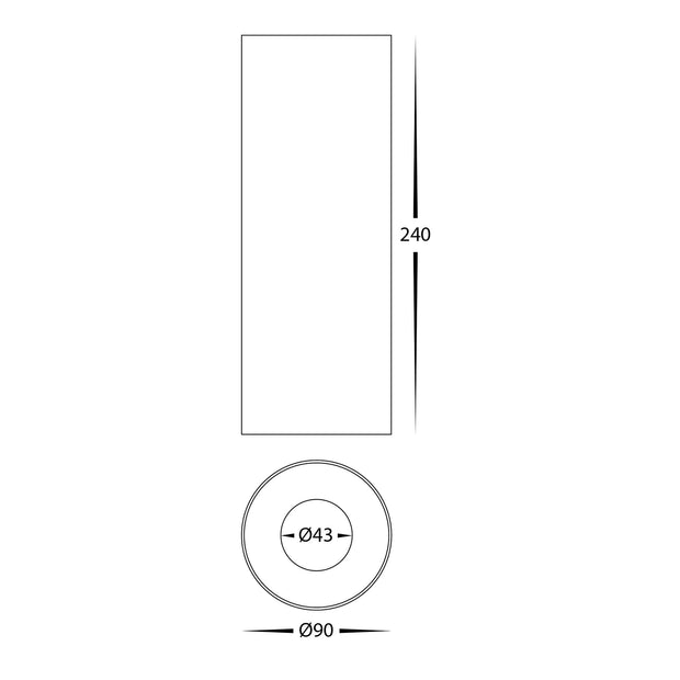 Nella 12v 12w 60° 5CCT Long White Surface Mount Downlight