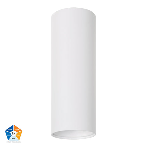 Nella 240v 12w 60° 5CCT Long White Surface Mount Downlight