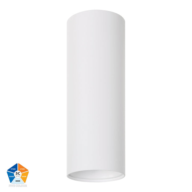 Nella 240v 12w 60° 5CCT Long White Surface Mount Downlight