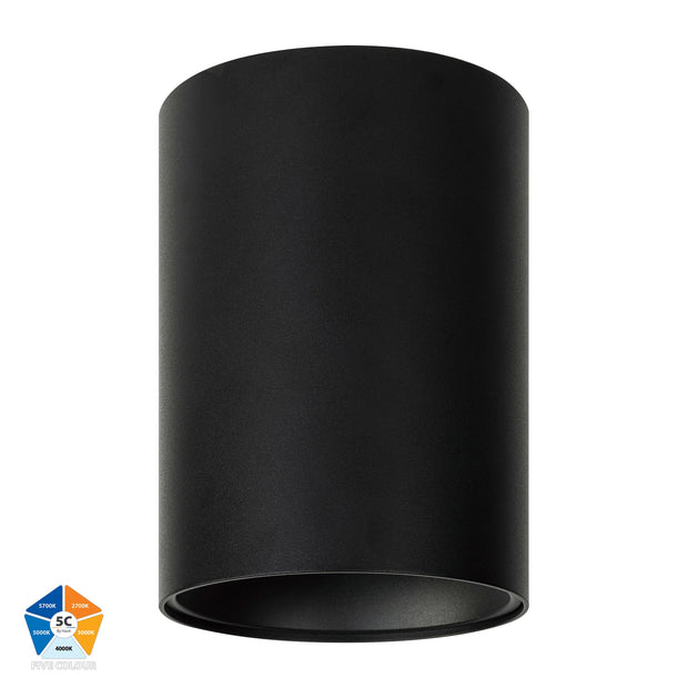 Nella 12v 24w 60° 5CCT Black Surface Mount Downlight