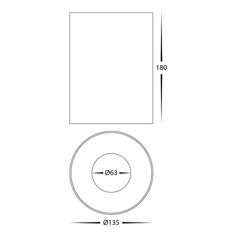 Nella 12v 24w 60° 5CCT White Surface Mount Downlight