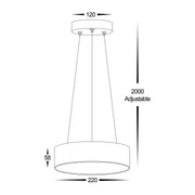 Nella 220mm 20w 3CCT Pendant White
