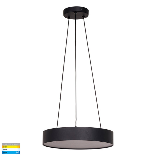Nella 320mm 30w 3CCT Pendant Black