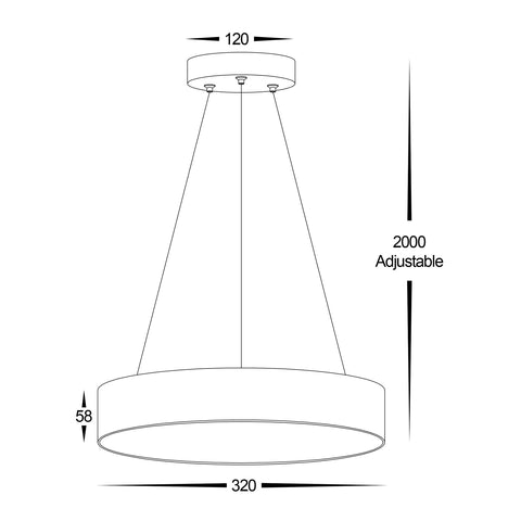 Nella 320mm 30w 3CCT Pendant White