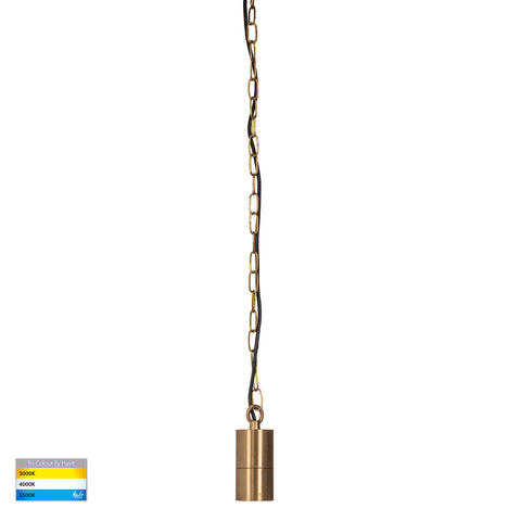 Tivah 5W GU10 CCT LED IP65 Pendant Solid Brass