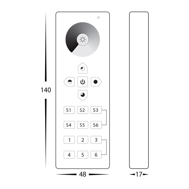 CCT 6 Zone LED Strip Remote Controller