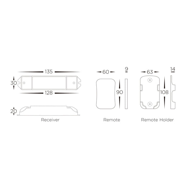 Chasing RGB LED Strip Multi-Function Remote + Receiver
