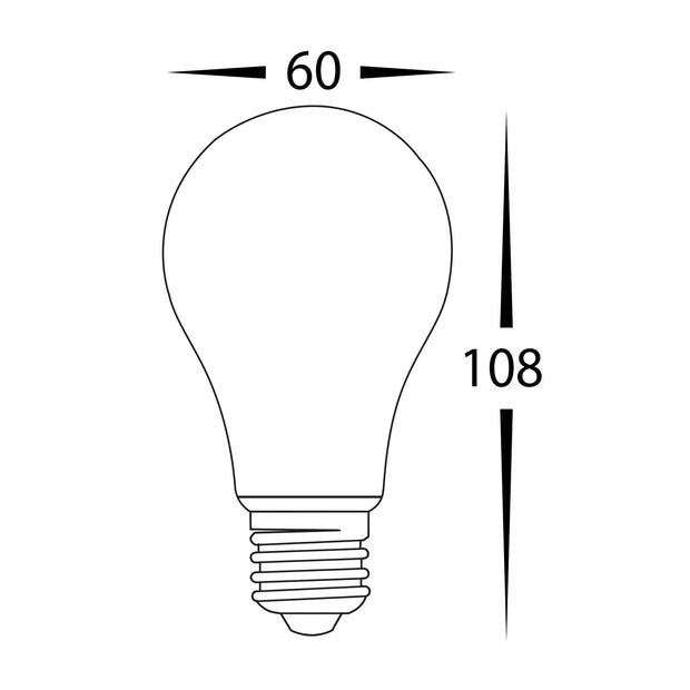 8w E27 Warm White Dimmable LED GLS Filament Globe