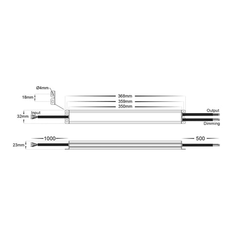 LED Driver 12v 150w DC IP66 TRIAC + 0/1-10V 2 in 1 Dimmable