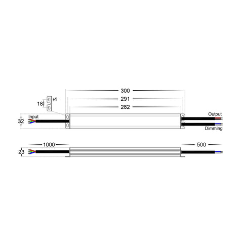 LED Driver 24v 60w DC IP66 TRIAC + 0/1-10V 2 in 1 Dimmable