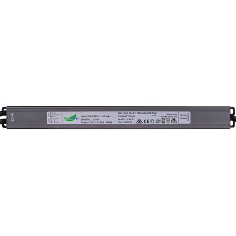 LED Driver 24v 100w DC IP66 Dali 2 + Push Dim Dimmable