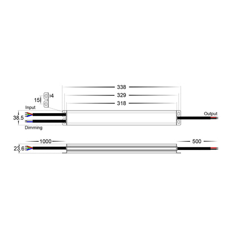 LED Driver 24v 100w DC IP66 Dali 2 + Push Dim Dimmable