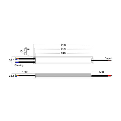 LED Driver 24v 30w DC IP66 Dali 2 + Push Dim Dimmable
