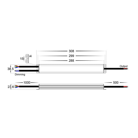 LED Driver 12v 60w DC IP66 Dali 2 + Push Dim Dimmable