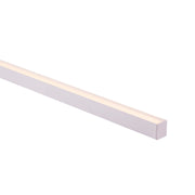 Deep White Square Aluminium Profile with Standard Diffuser per metre