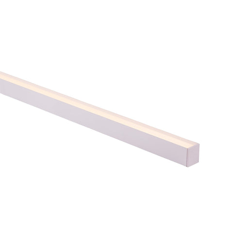 Deep White Square Aluminium Profile with Standard Diffuser per metre