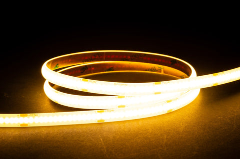 4.8W 3000K COB Strip Lighting 24v DC IP54 / 10 Metre Roll