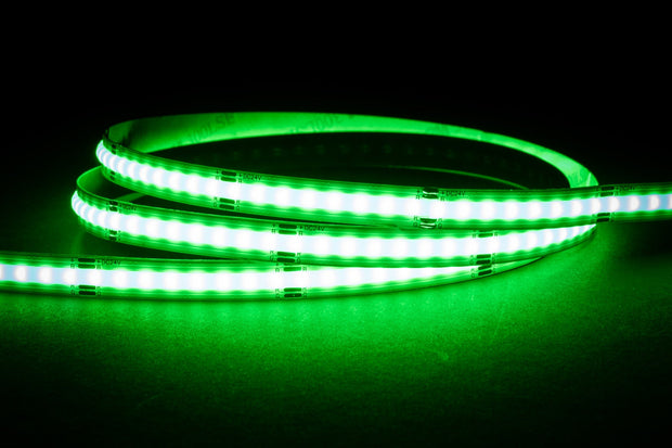 15w RGB COB Strip Lighting 24v DC IP20 / 30 Metre Roll